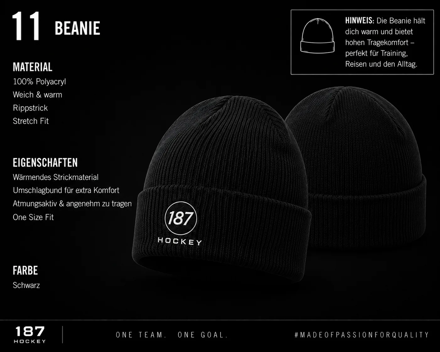 187 Hockey Beanie