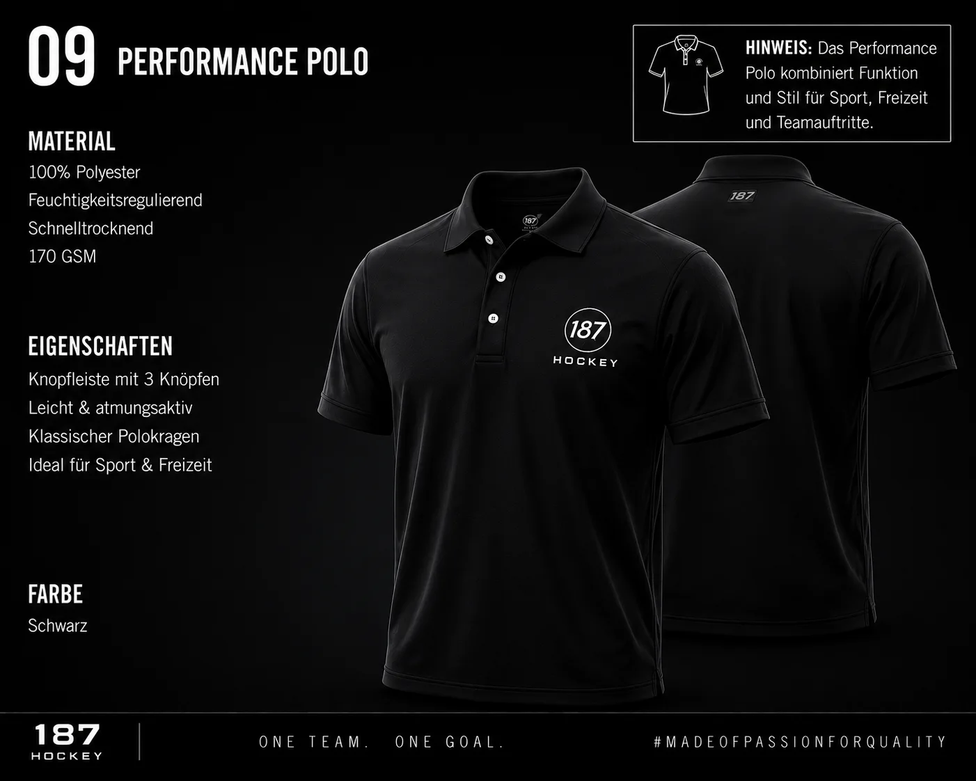 187 Hockey Performance Polo Shirt