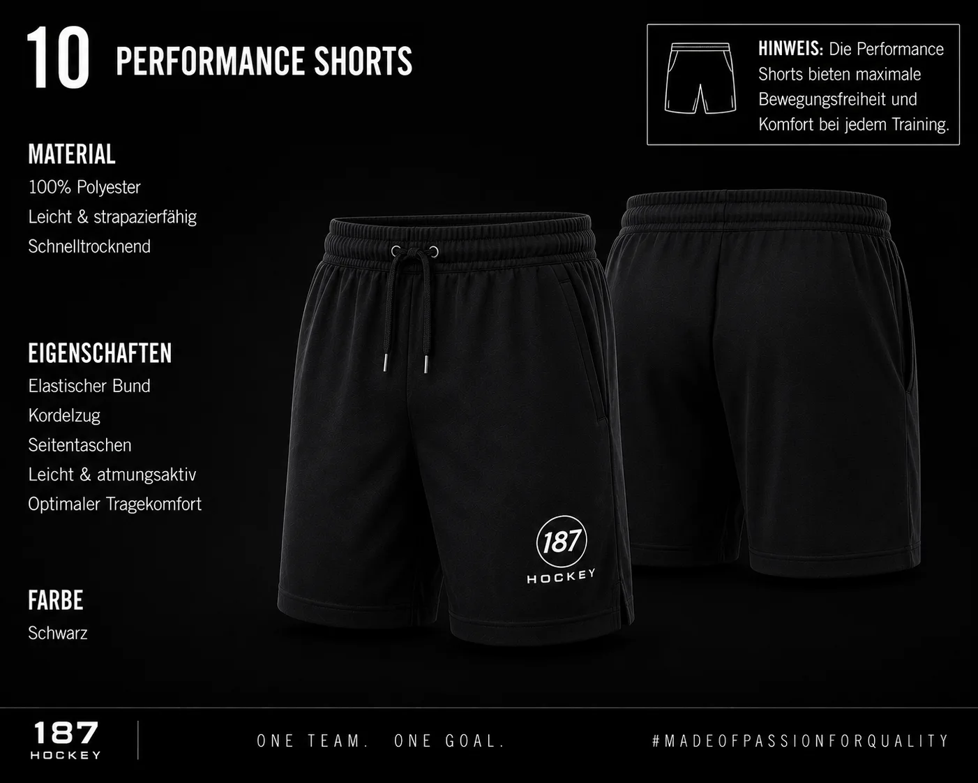 187 Hockey Performance Shorts