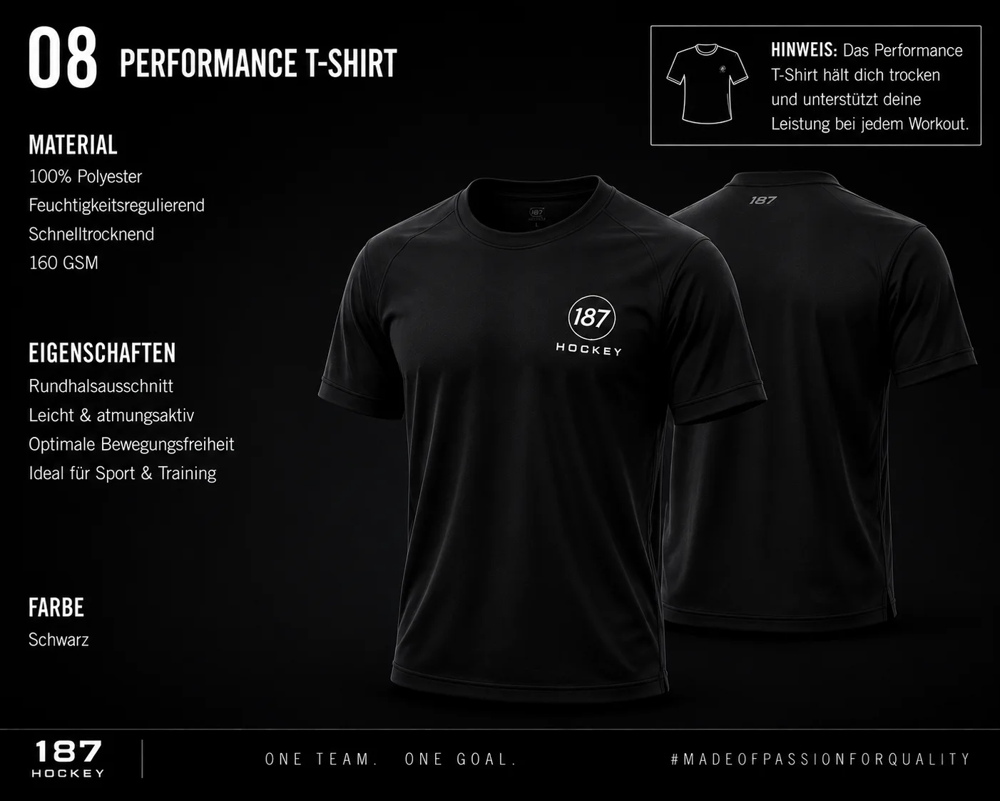 187 Hockey Performance T-Shirt