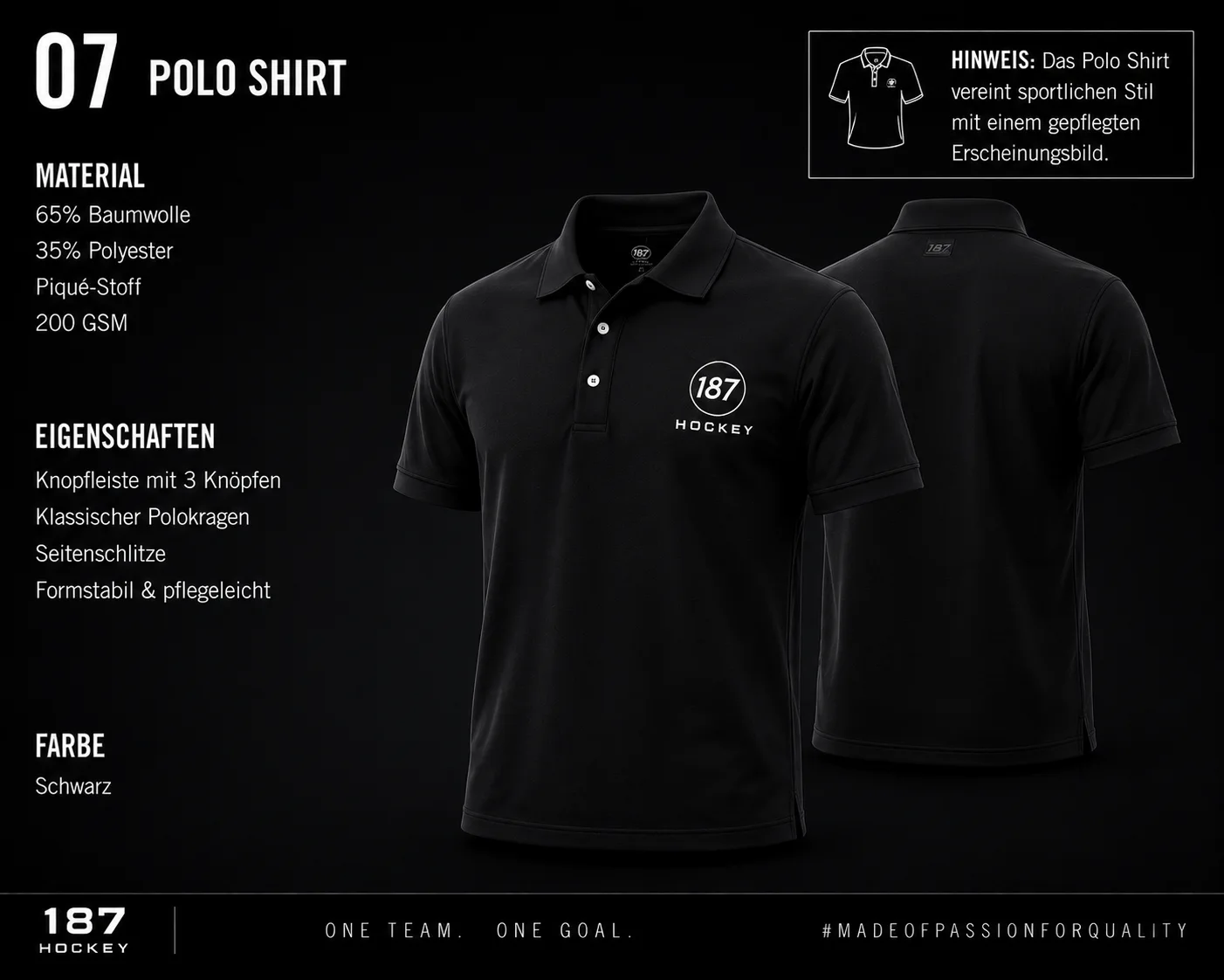 187 Hockey Team Polo Shirt